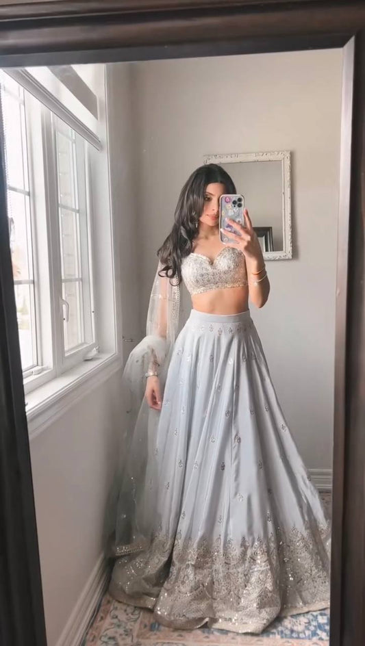 Latest Japan Satin Sequence Lehenga Choli