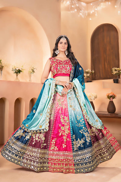 Premium Chinon Pedding Lehenga Choli with Zari & Sequins Work