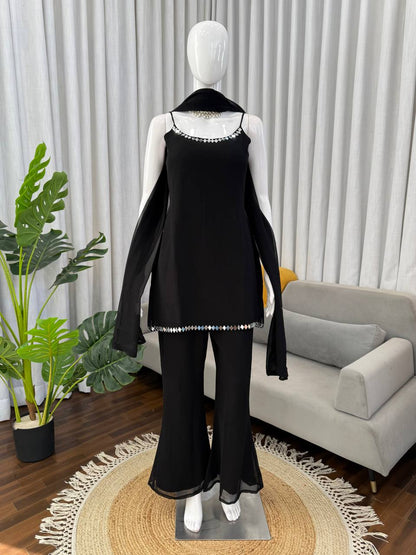 Exquisite Faux Georgette 3-Piece Set