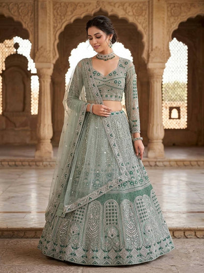 Premium Soft Net Designer Lehenga Choli with Sequins Work