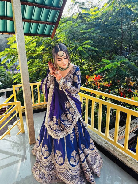 Premium Faux Georgette Embroidered Lehenga Choli Set