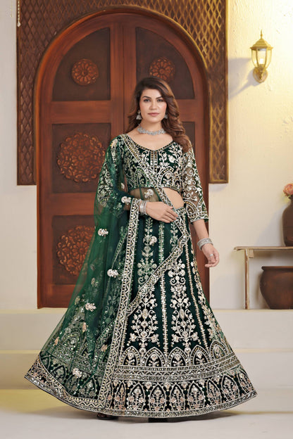 Elegant Butterfly Net Lehenga Choli with Sequins Codding Embroidery