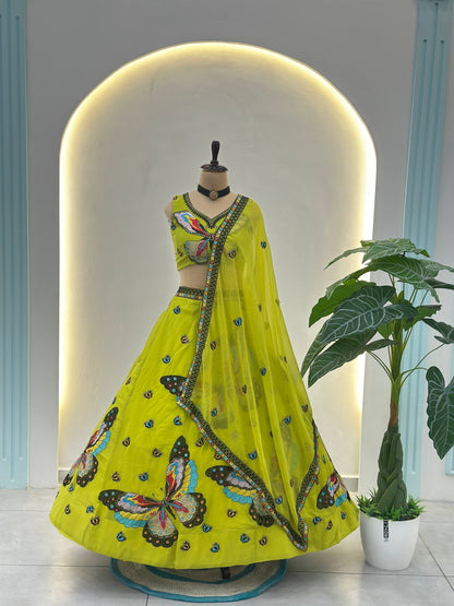 Faux Georgette Lehenga Choli Set