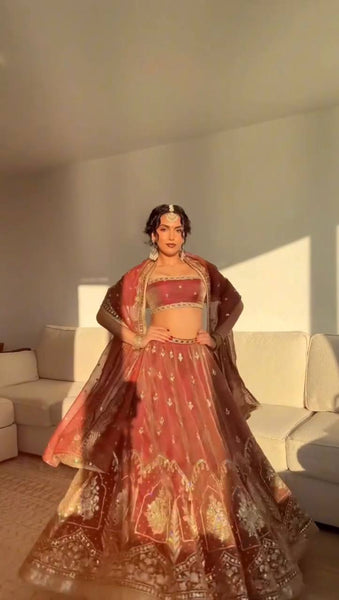 Krishma Silk Lehenga Choli with Sequence Thread Embroidery