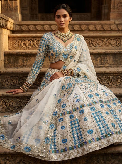 Premium Faux Georgette Lehenga Choli with Sequins Embroidery