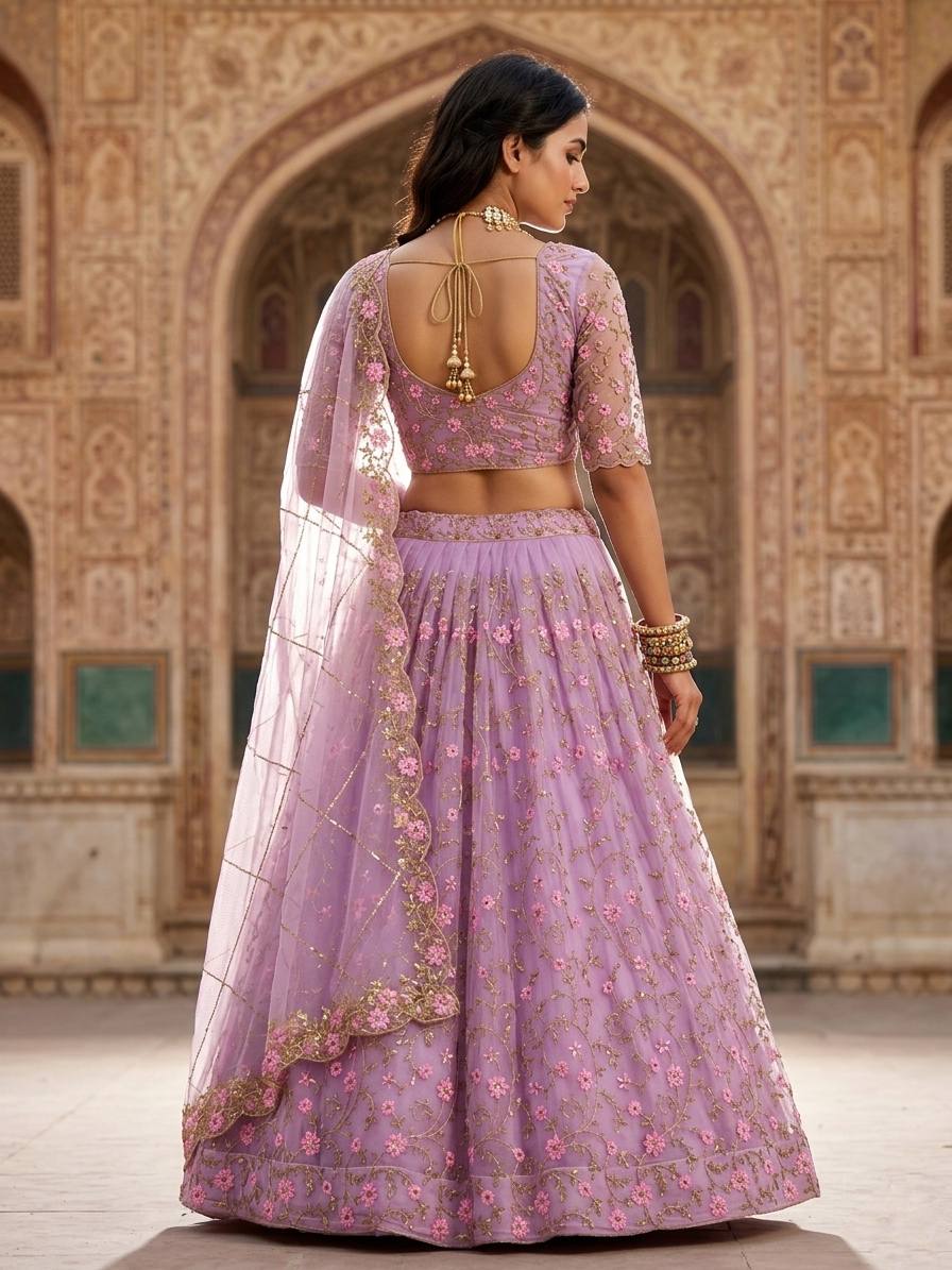 Exquisite Soft Butterfly Net Lehenga Choli with Sequins Embroidery