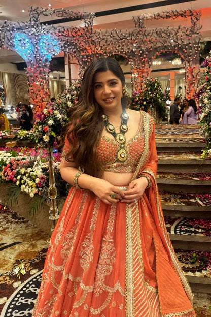 Premium Faux Georgette Sequence Embroidery Lehenga Choli