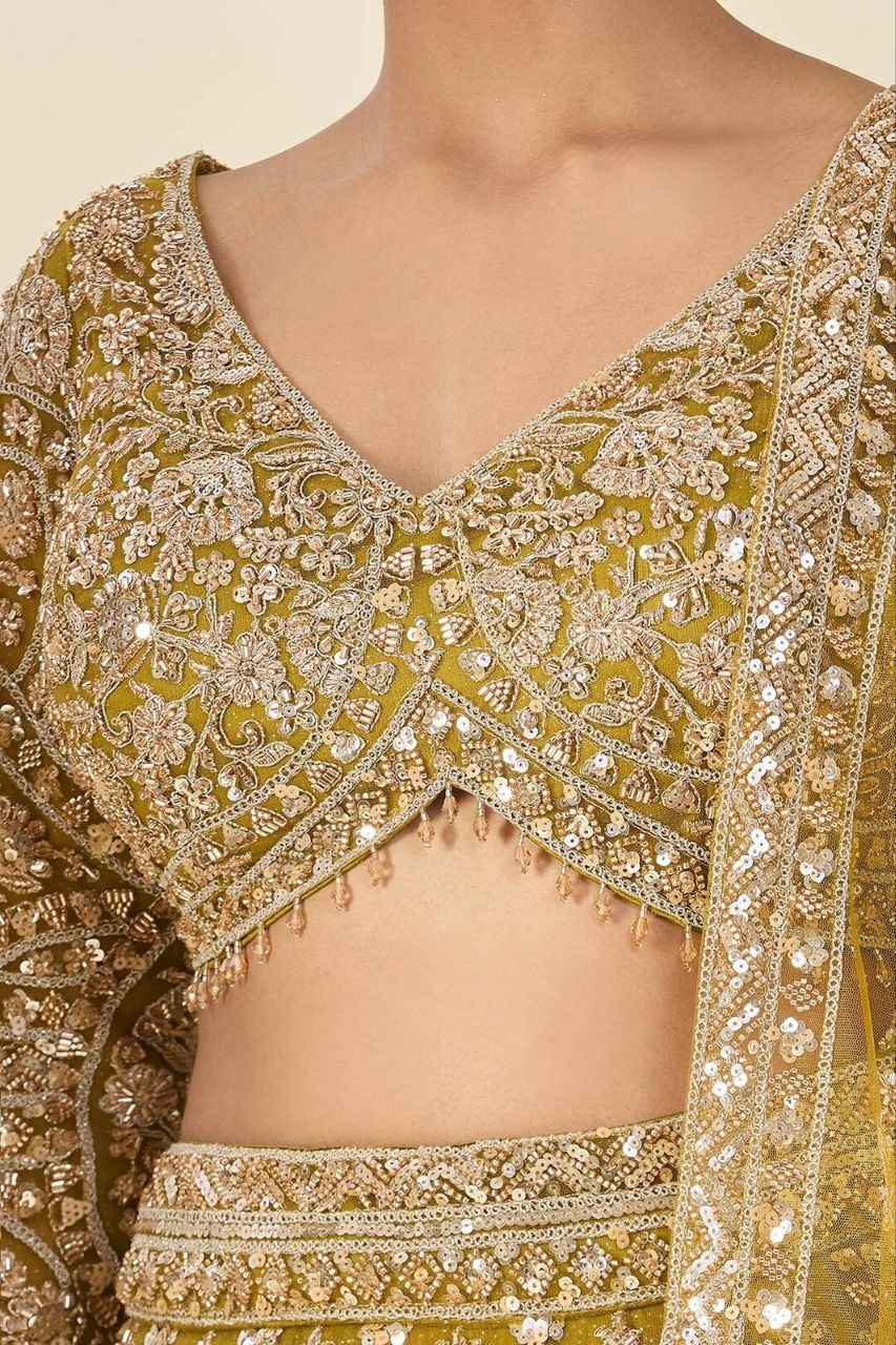 Premium Butterfly Net Lehenga Choli with Heavy Sequins Embroidery