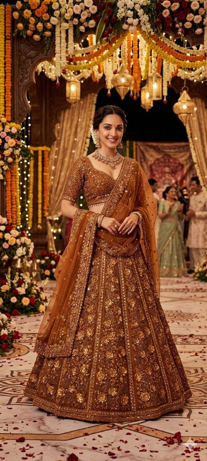 Premium Soft Butterfly Net Lehenga Choli with Heavy Sequins Work