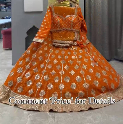Premium Faux Georgette Real Mirror Work Lehenga Choli