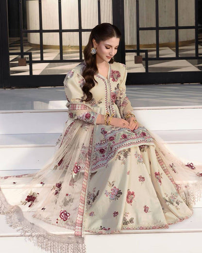 Heavy Natural Crepe Silk Peplum Top with Sharara & Dupatta Set