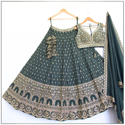 Royal Sequin Embroidered Georgette Lehenga Set