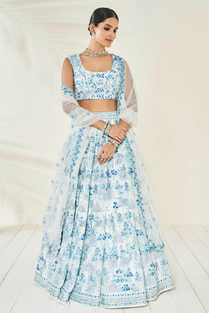 Exquisite Multi-Color Faux Georgette Lehenga Choli Set