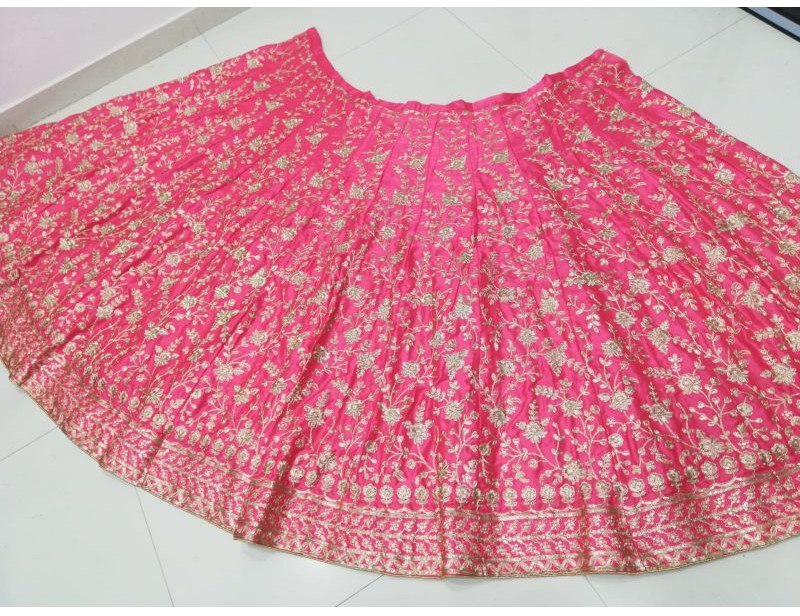 Gajri Sequence Embroidered Lehenga Choli Set