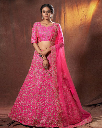 Exquisite Silk Lehenga Choli Set