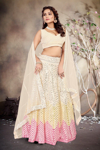 Elegant Faux Georgette Lehenga Choli Set