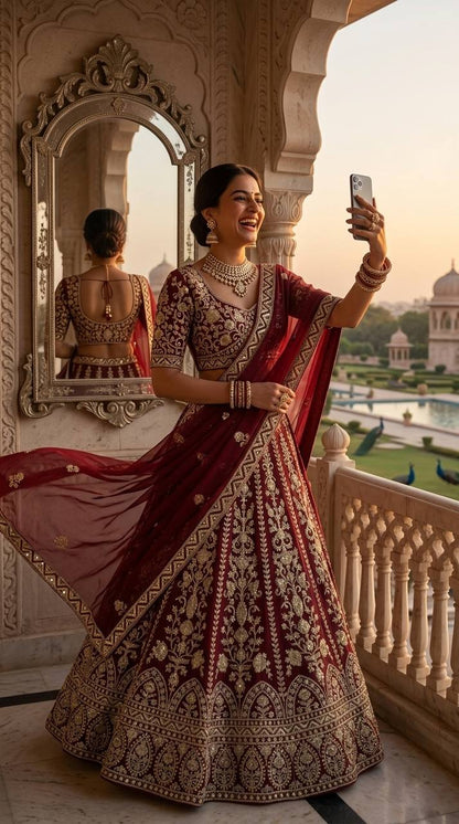 Faux Georgette Lehenga Choli with Heavy Coding Sequins Work