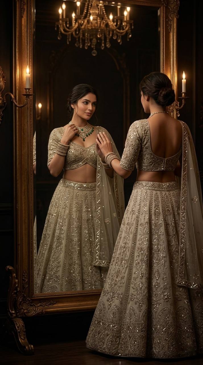 Designer Faux Georgette Lehenga Choli set