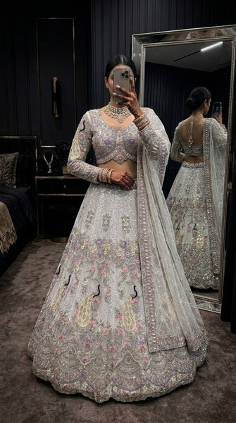Exquisite Coding Sequins Net Lehenga choli Set