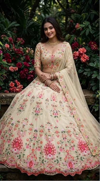 Royal Faux Georgette Sequin Lehenga Set