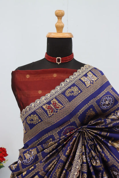 Latest Banarasi Silk Saree Blouse