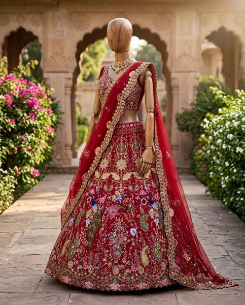 Exquisite Fox Georgette Sequins Embroidered Semi-Stitched Lehenga Choli with Dupatta