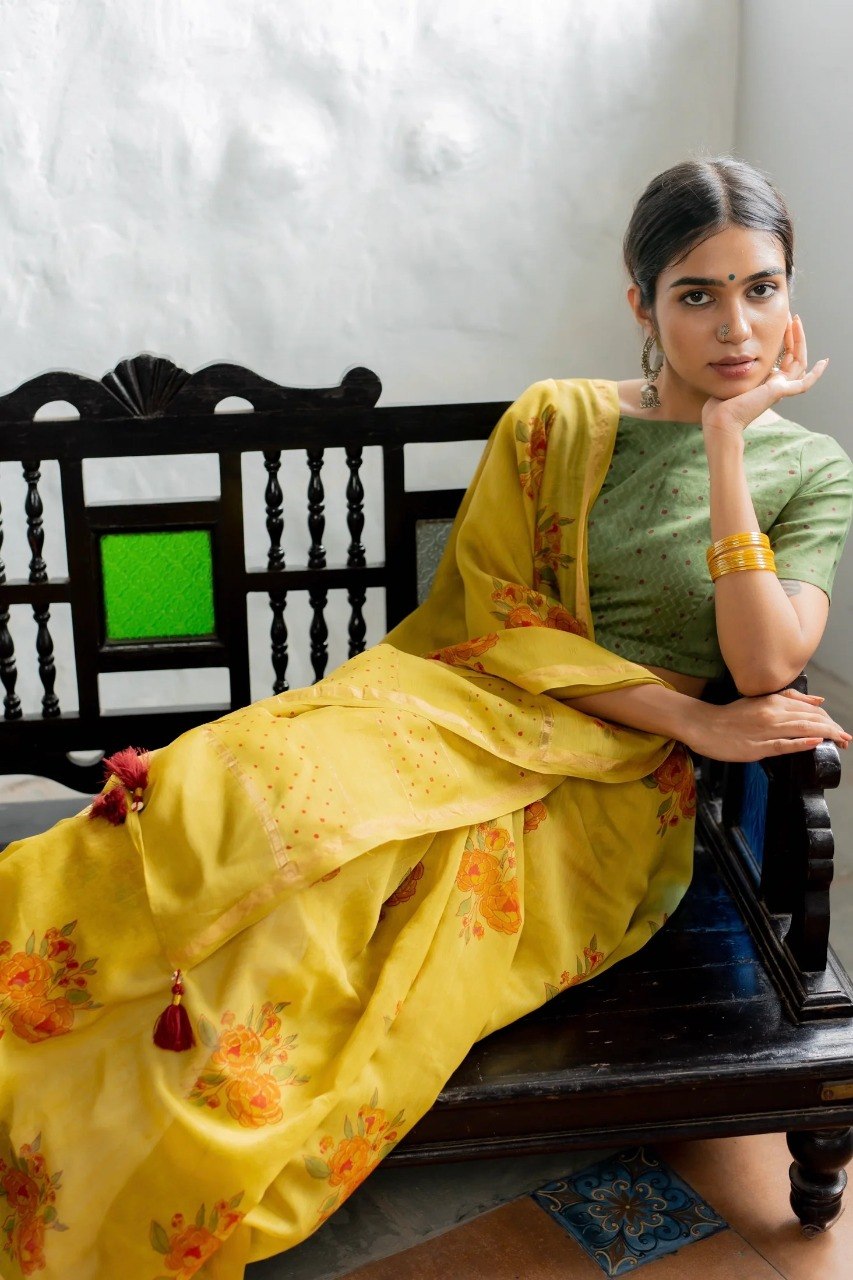 mul cottan Saree with Blouse