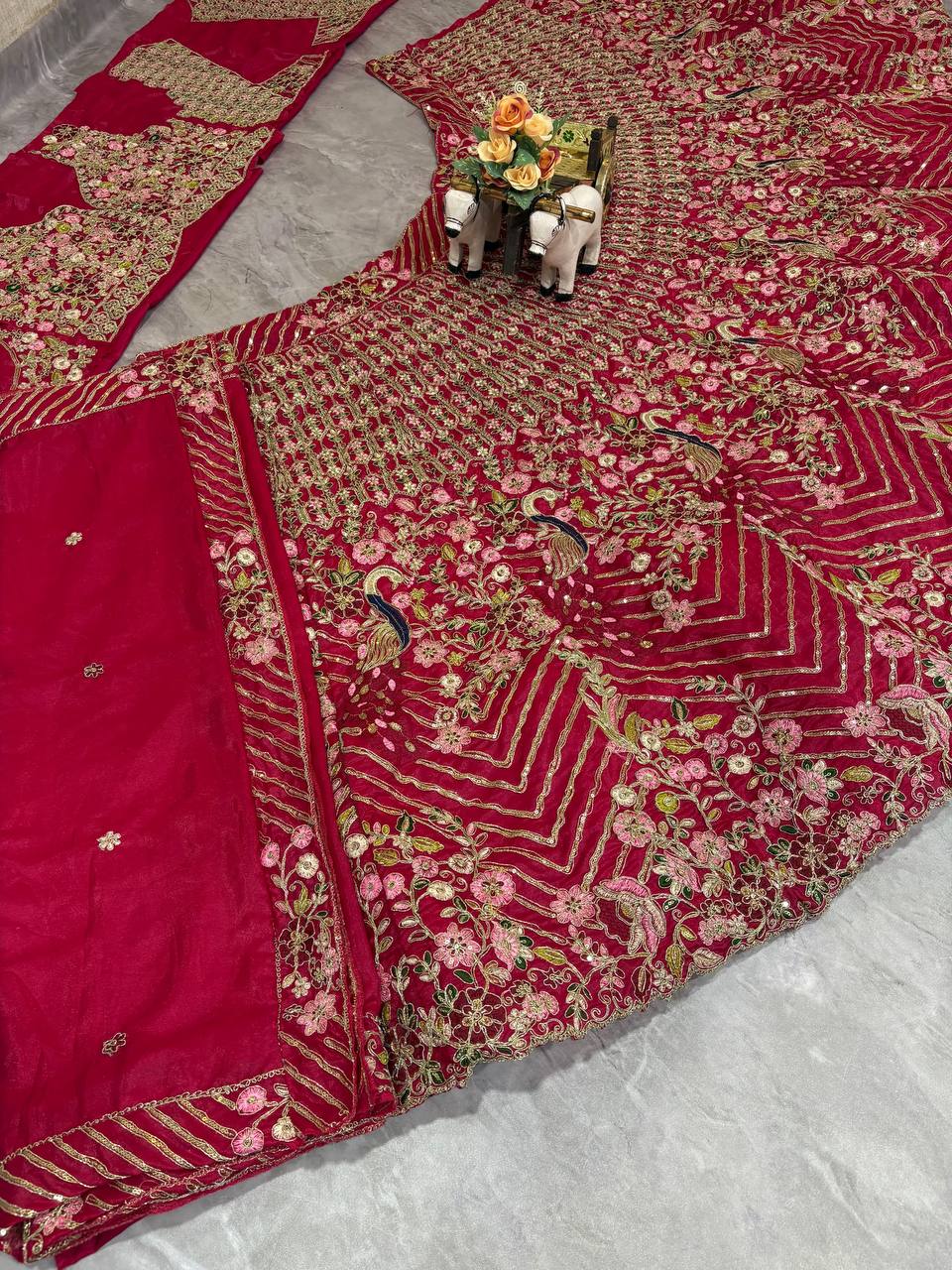 Twinkle Silk Coding Sequins Embroidered Lehenga Choli Set