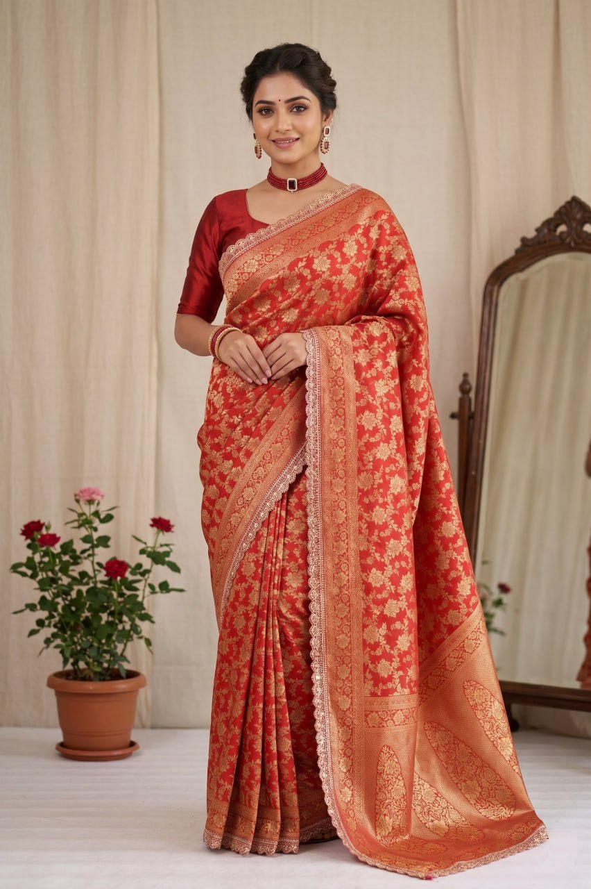 Kanjeevaram Silk Saree With Blouse Piece