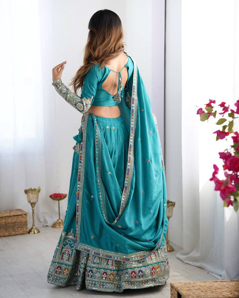 Wedding Wear Crape Silk Sequence Lehenga Choli