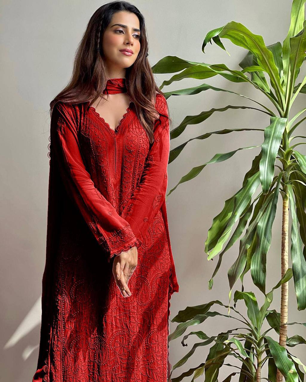 Party Wear Georgette Chikankari Embroidery Suit