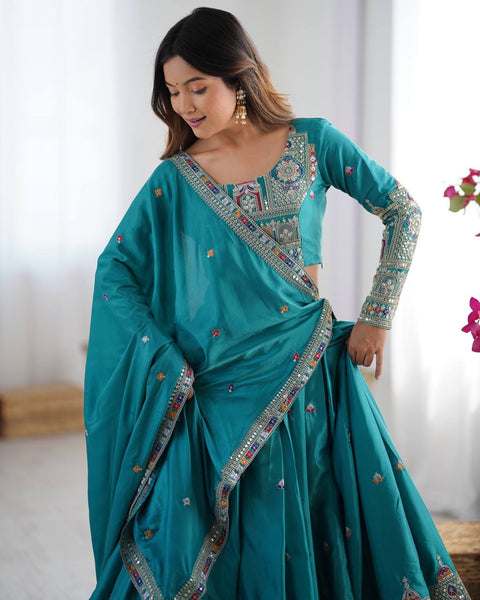 Wedding Wear Crape Silk Sequence Lehenga Choli