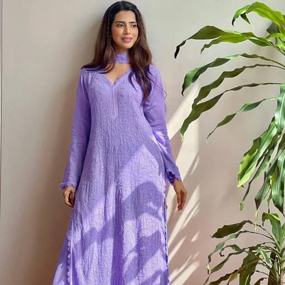 Party Wear Georgette Chikankari Embroidery Suit