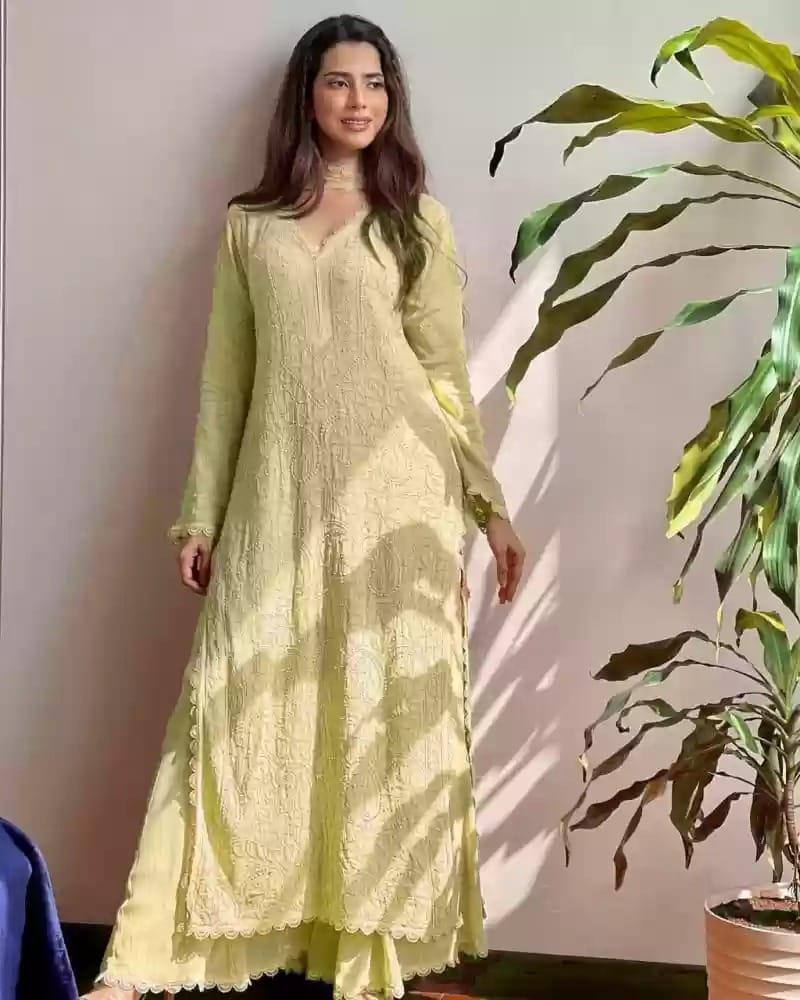 Party Wear Georgette Chikankari Embroidery Suit
