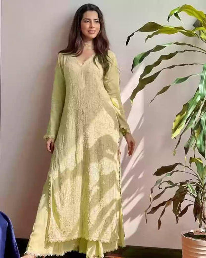 Party Wear Georgette Chikankari Embroidery Suit