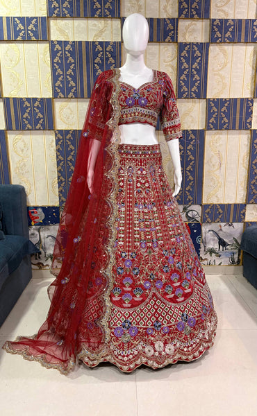 Exquisite Mono Satin Silk Lehenga Choli with Coding and Sequins Work
