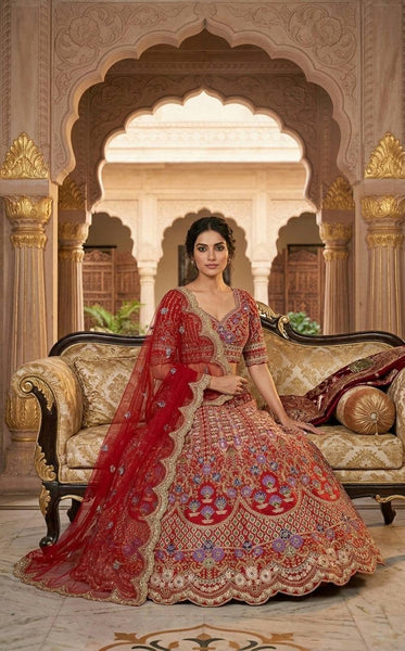Exquisite Mono Satin Silk Lehenga Choli with Coding and Sequins Work