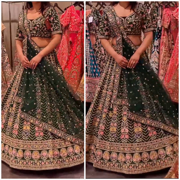 Latest 4 Meter Georgette Sequence Embroidered Work Lehenga Choli