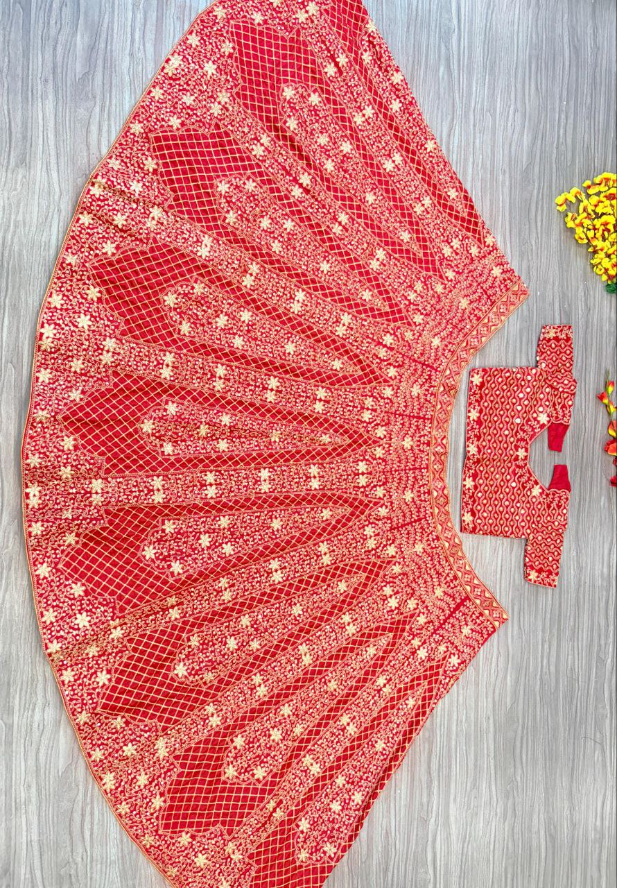 Red Wedding Lehenga For Women