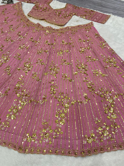 Latest Georgette Embroidery Thread Lehenga Choli