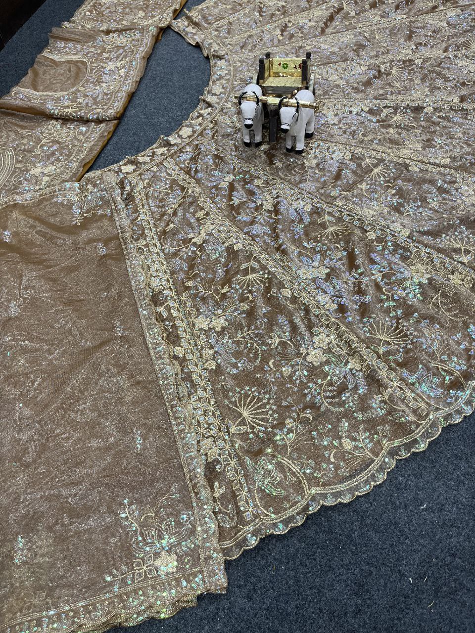 Ville Fashion Brown Lehenga Choli For Women