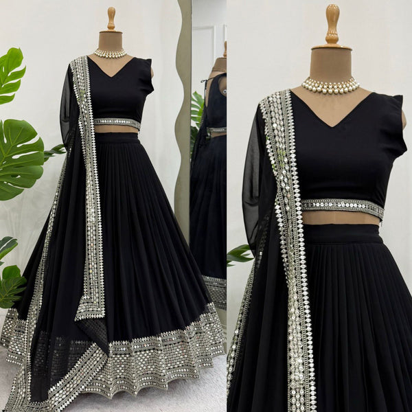 Letest Design Black Georgette Lehenga choli