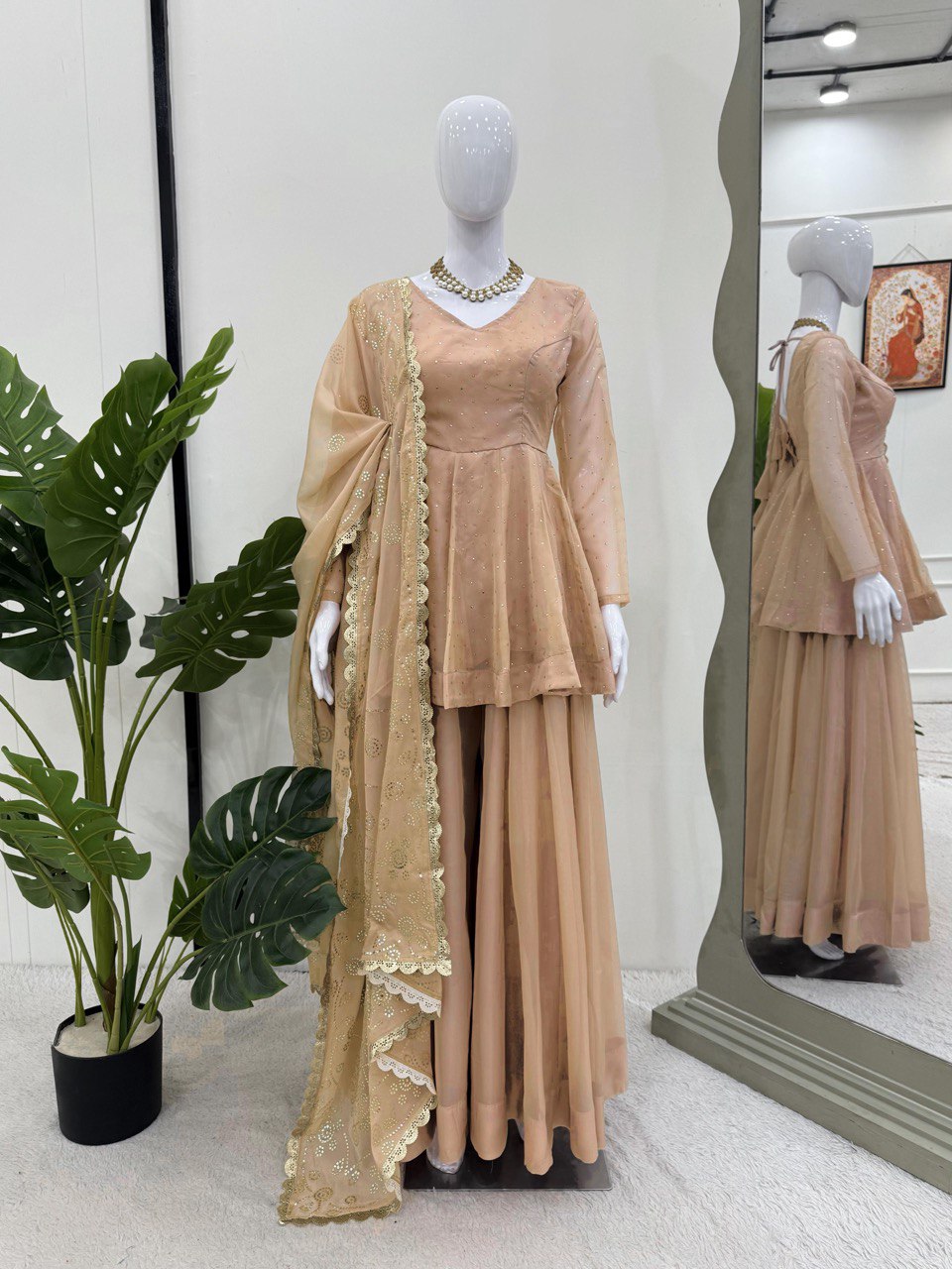 Latest Tabby Organza Ready Made Salwar Suit