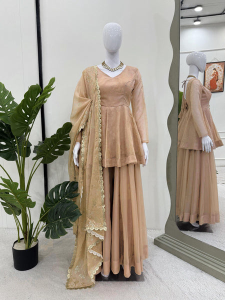 Latest Tabby Organza Ready Made Salwar Suit