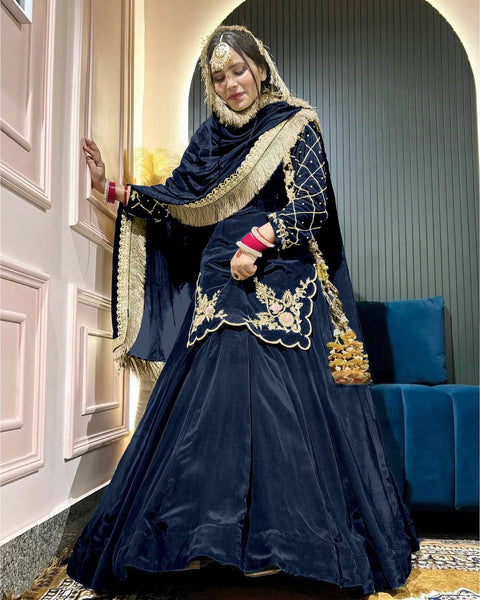 Latest Crape Silk Sequence Work Lehenga Choli