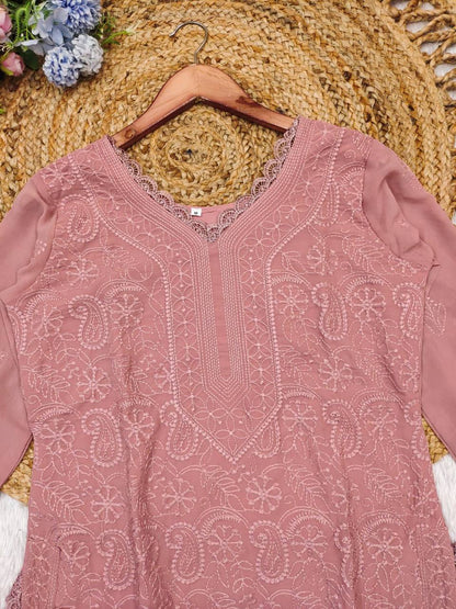 Party Wear Georgette Chikankari Embroidery Suit