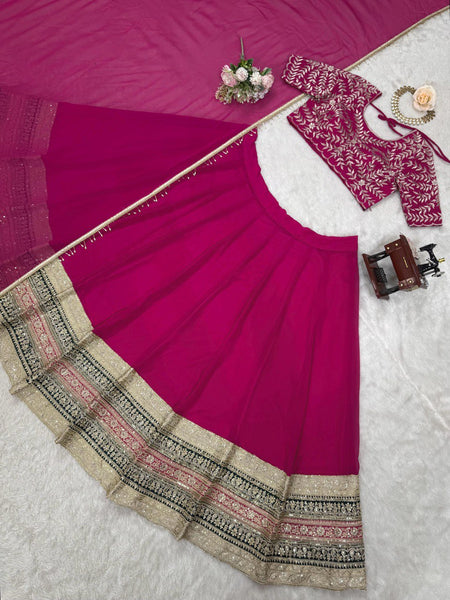 Wedding Wear Rani Georgette Lehenga Choli