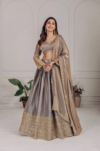 Wedding Wear Sequence Fendi Lehenga Choli