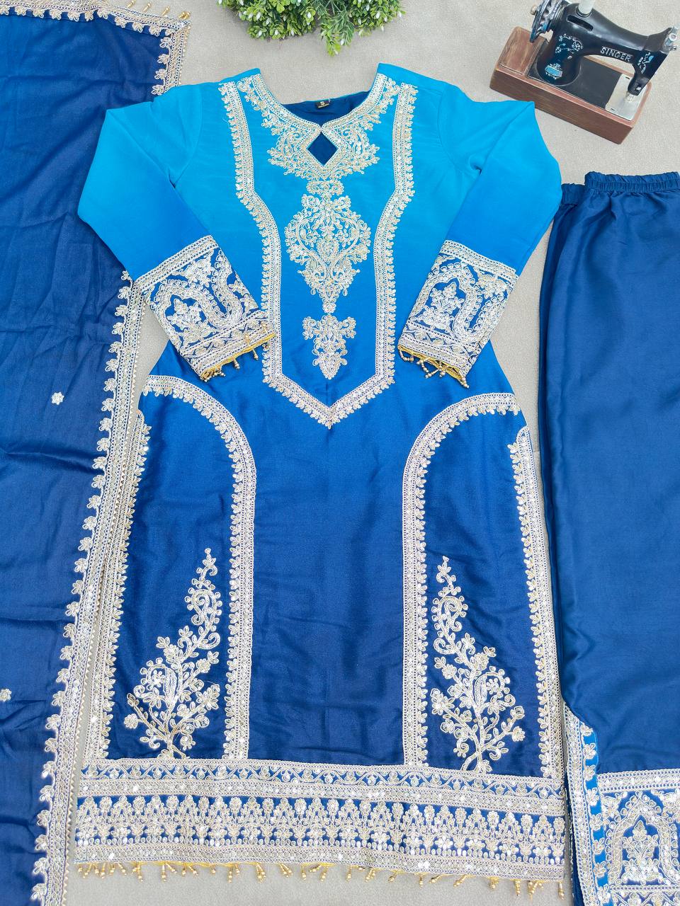 Party Wear Georgette Sequence Salwar Suit