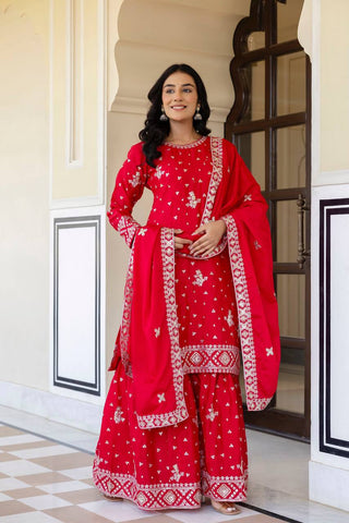Chinon Silk Sequence Work Salwar Suit